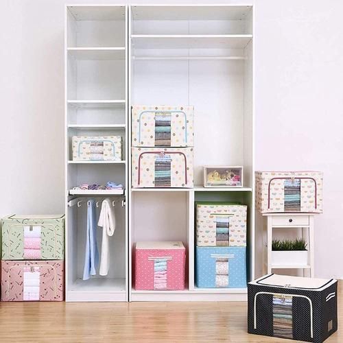 Foldable Comforter Storage Bag Household Clothing Storage Box Dustproof Oxford Cloth Quilt Storage Bra Socks Wardrobe Organizer