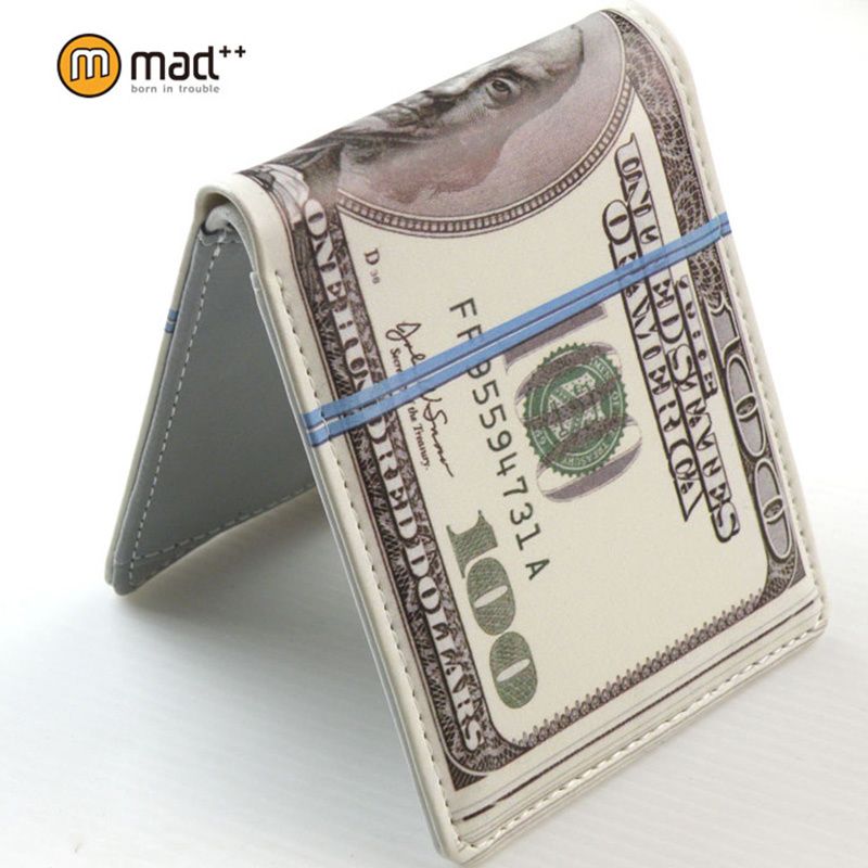 Cute 100 USD US Wallet For Boys Kids Men PU Leather