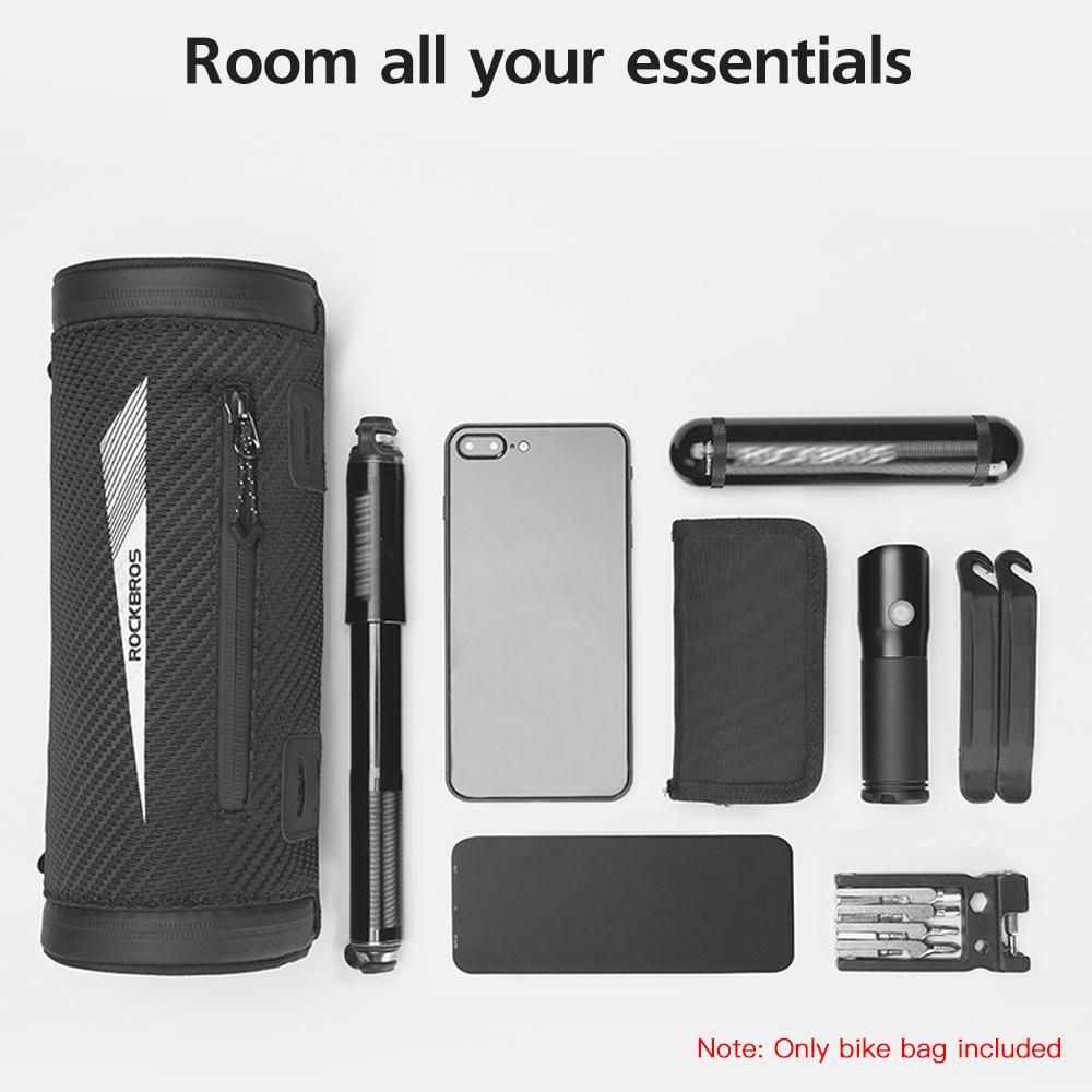 Bike Handlebar Bag Waterproof Cycling Front Storage Bag Bicycle Mobile Phone Holder Front Frame Top Tube Pouch Multifunctional Bicycle Saddle Bag