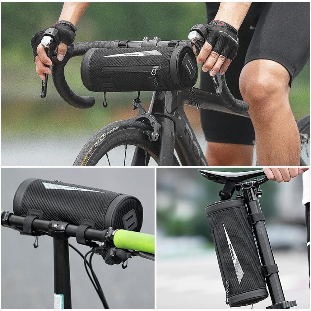 Bike Handlebar Bag Waterproof Cycling Front Storage Bag Bicycle Mobile Phone Holder Front Frame Top Tube Pouch Multifunctional Bicycle Saddle Bag