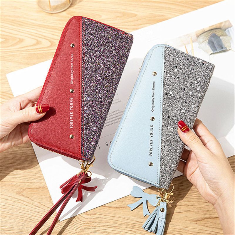 Patchwork Diamonds PU Leather Forever Young Wallet