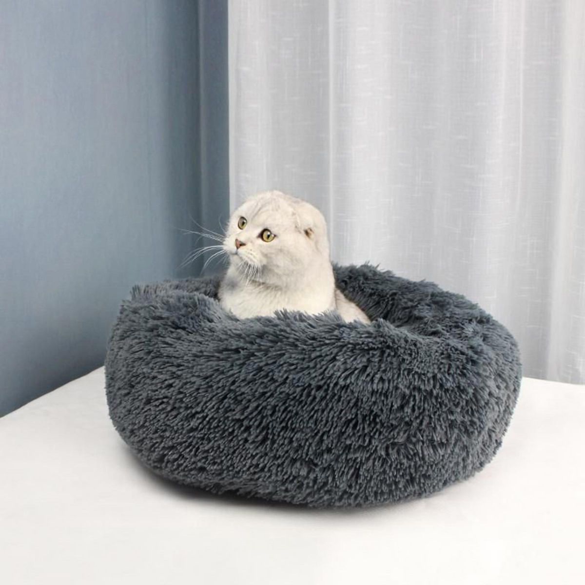 Soft Plush Round Pet Bed Cat Soft Bed Cat Bed for Cats Small Dogs