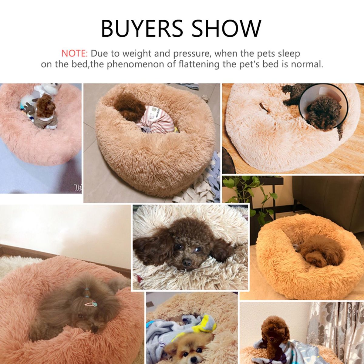 Soft Plush Round Pet Bed Cat Soft Bed Cat Bed for Cats Small Dogs