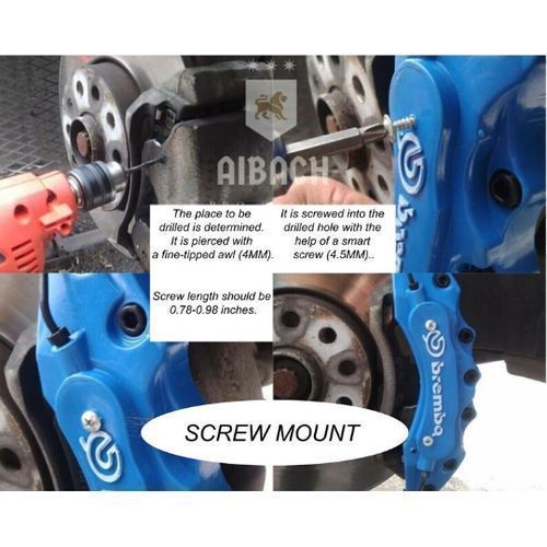 Caliper Covers - Red Brake Caliper Covers - 4 Pieces