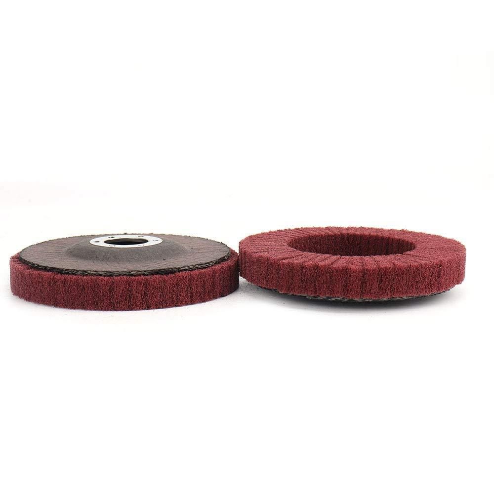 5Pcs 4 Inch Nylon Fiber Flap Disc Polishing Grinding Wheel,Scouring Pad Buffing Wheel for Angle Grinder