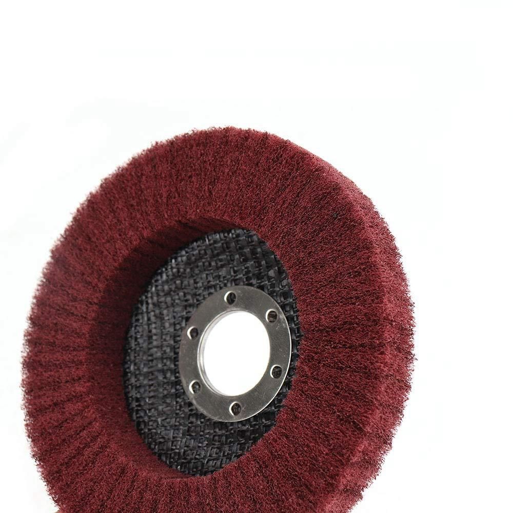 5Pcs 4 Inch Nylon Fiber Flap Disc Polishing Grinding Wheel,Scouring Pad Buffing Wheel for Angle Grinder