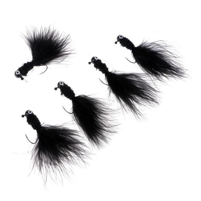 Fly  Flies Assortment Hooks For Bass Salmon Trout  Black