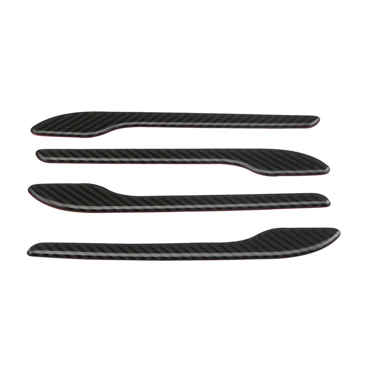 Door Handle Cover 3D Real Carbon Fiber Protector Sticker Fitment for model 3 2016-2018