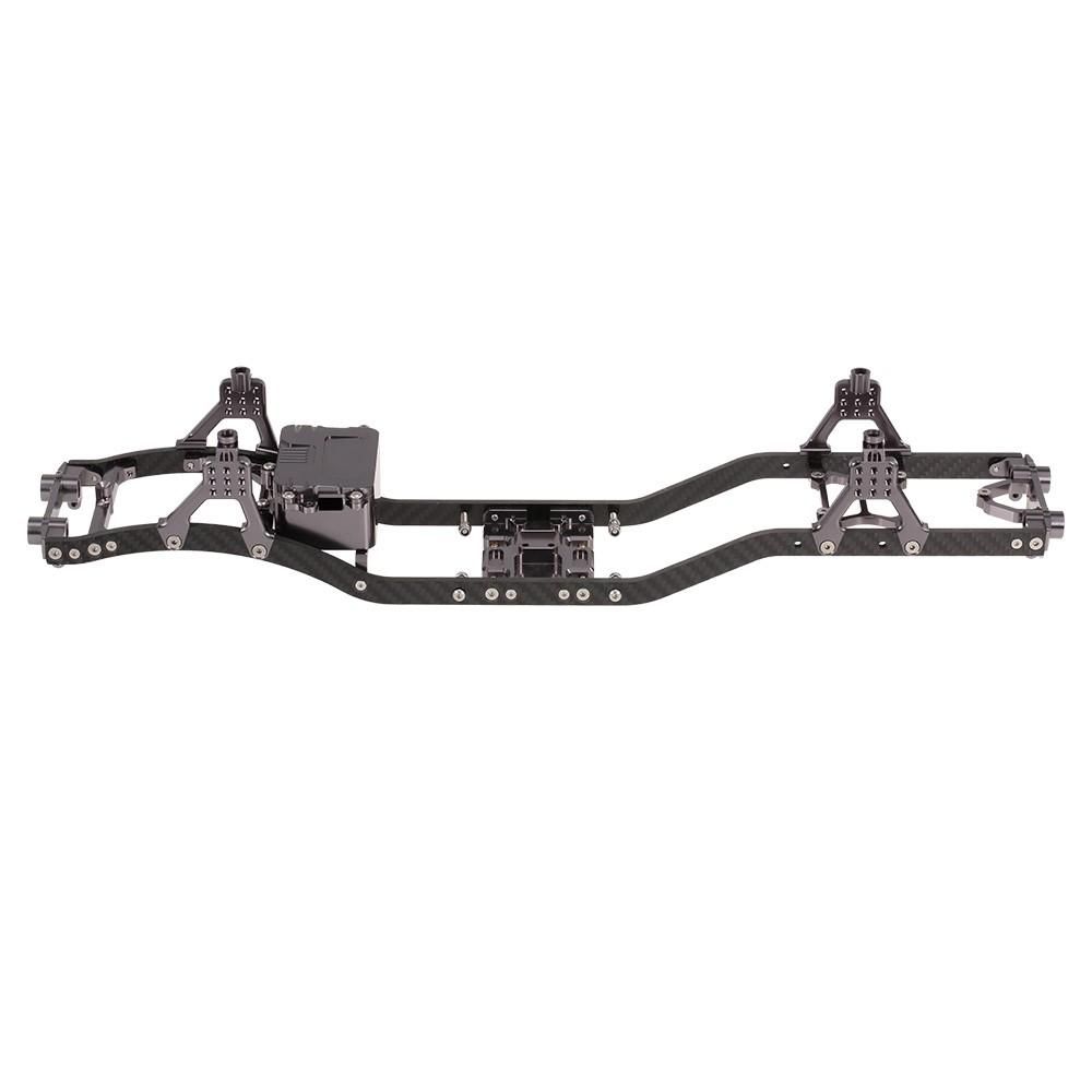 Carbon Fiber and Metal Chassis Frame Girder RC Car Frame for 1/10 Axial SCX10 D90 RC Car Rock Crawler