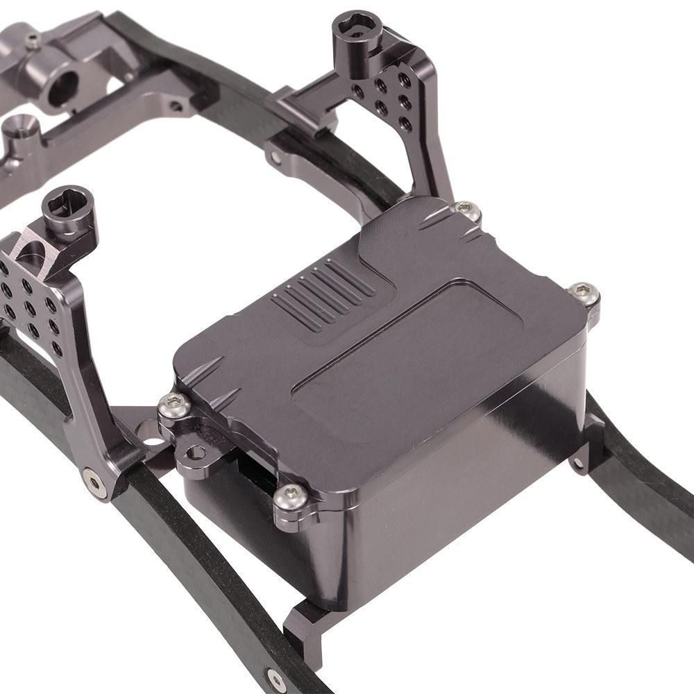 Carbon Fiber and Metal Chassis Frame Girder RC Car Frame for 1/10 Axial SCX10 D90 RC Car Rock Crawler