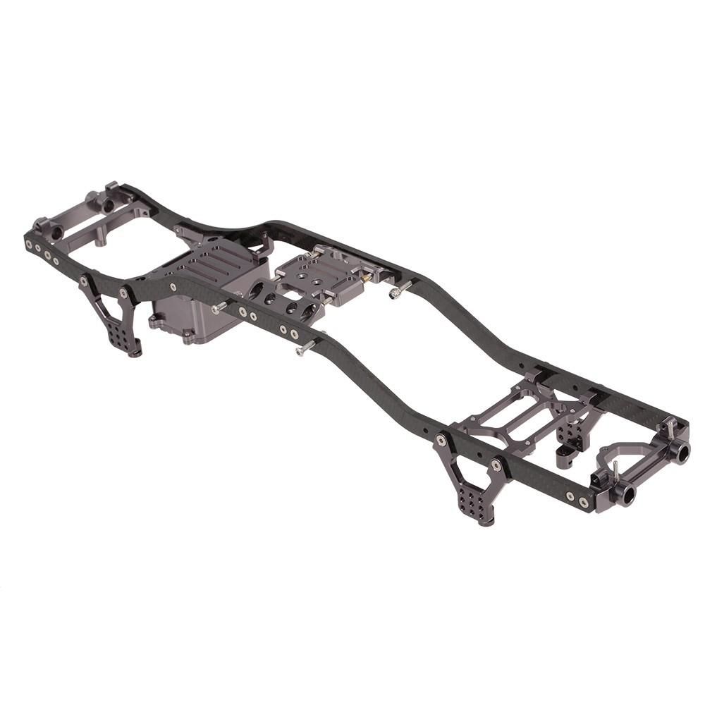 Carbon Fiber and Metal Chassis Frame Girder RC Car Frame for 1/10 Axial SCX10 D90 RC Car Rock Crawler