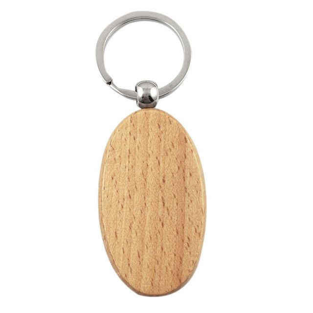 20pcs Blank Wooden Key Chain Diy Wood Keychains Ke