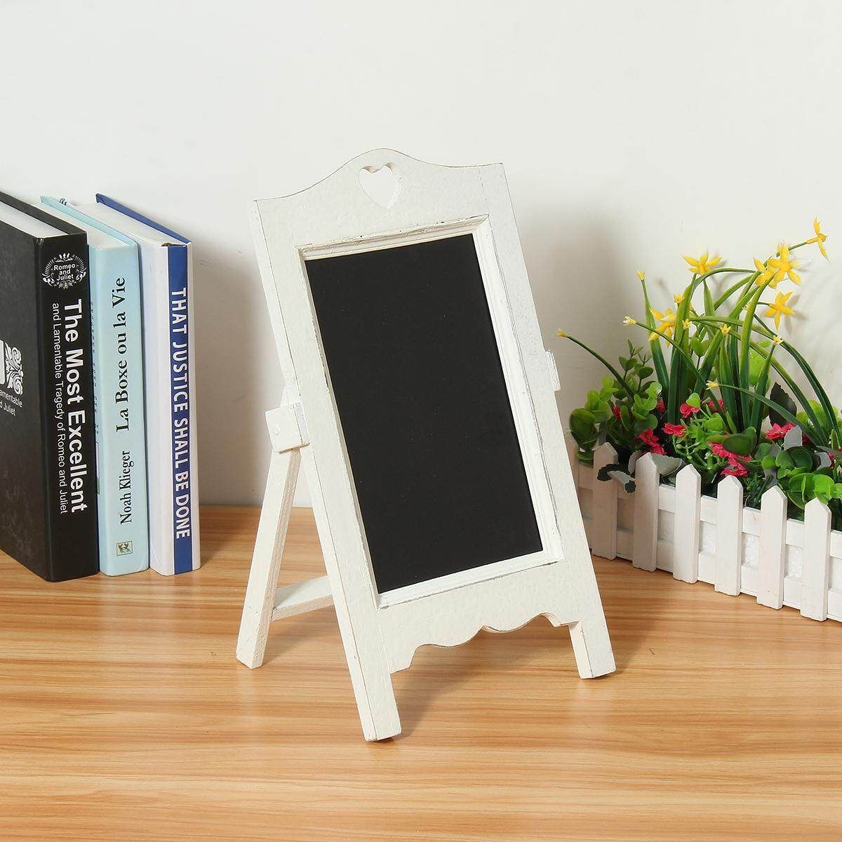 Vintage Chalk Board Blackboard Memo Message Notice Board Wedding Kitchen 24x35cm（White） White (white)