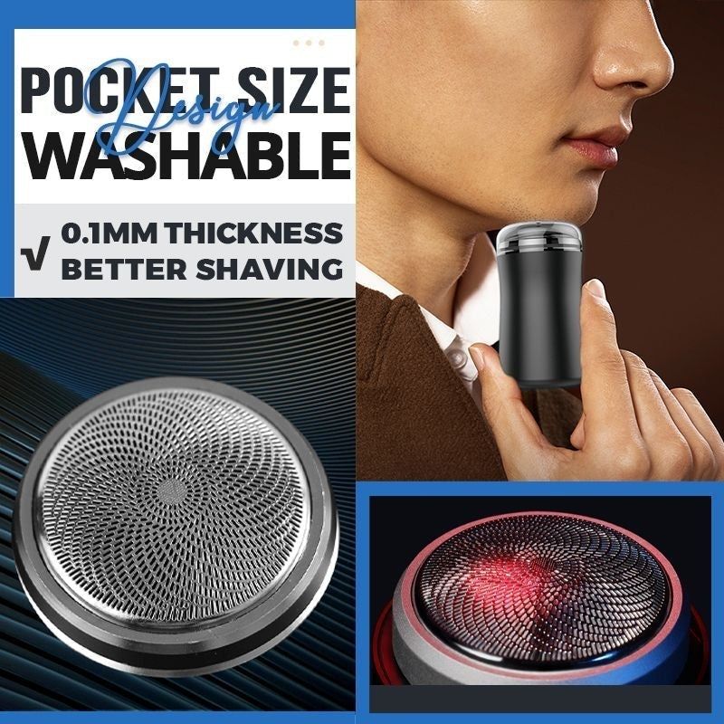 Pocket Size Washable Electric  Portable Safety 3 Head Mini  Rechargeable Men  Machine Shaving Beard Tools-Black