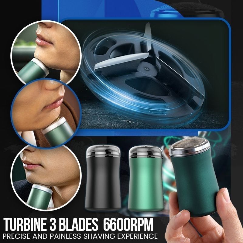 Pocket Size Washable Electric  Portable Safety 3 Head Mini  Rechargeable Men  Machine Shaving Beard Tools-Black