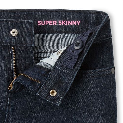 Girls Basic Super- Kind Skinny Jeans - Dark Blue Indigo