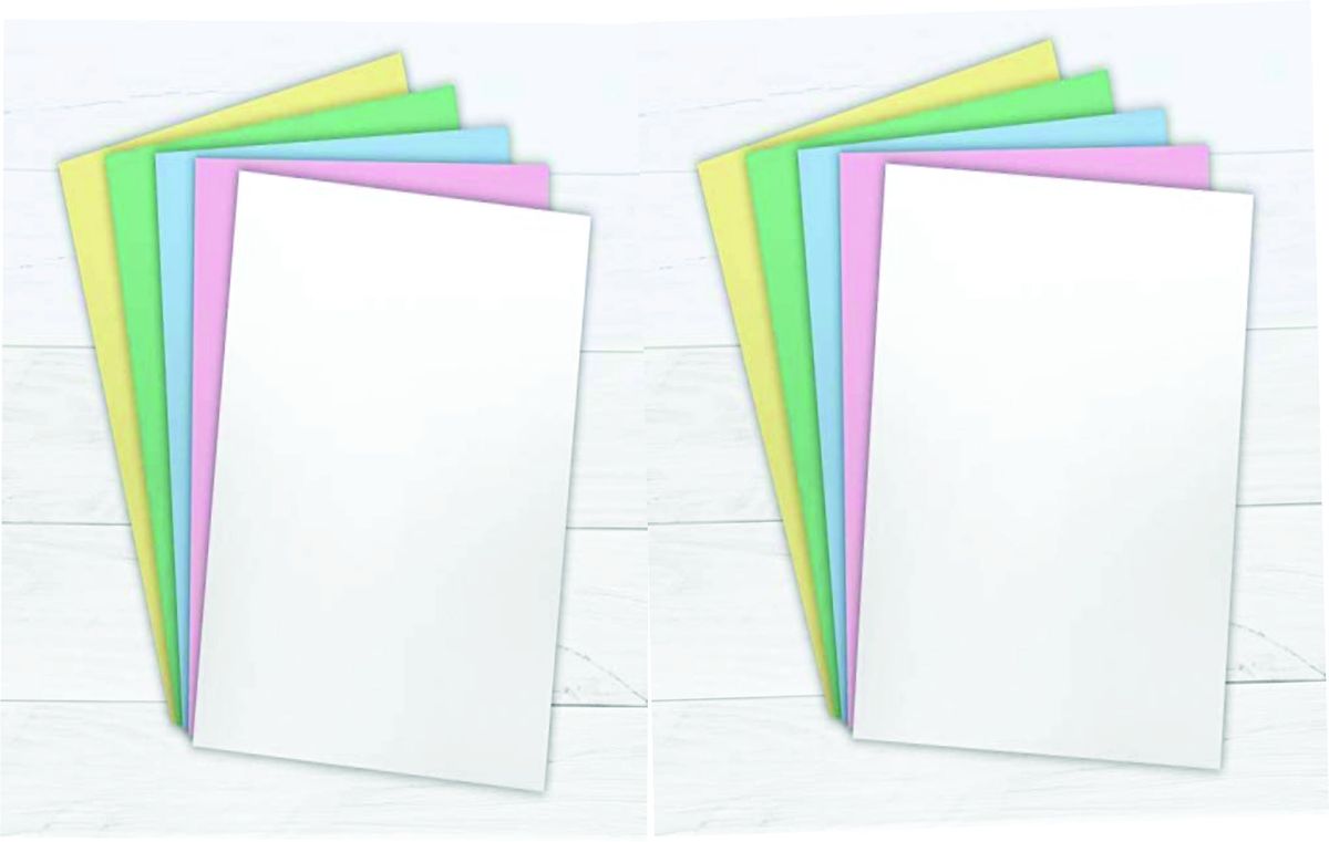 2 Packs Five Colored Cardboard 20