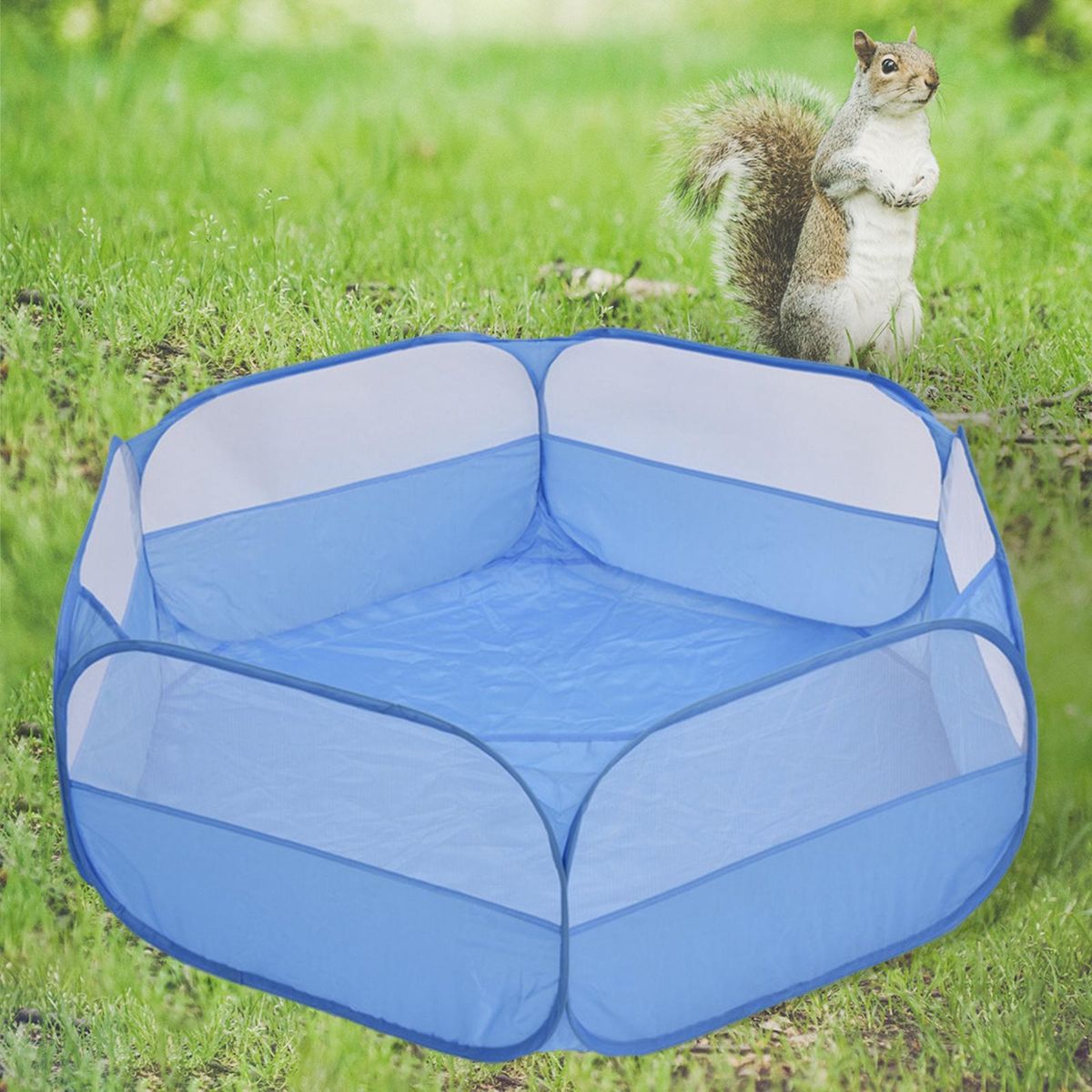 Folding Animal Playpen Yard Fence Breathable Transparent Without Cover