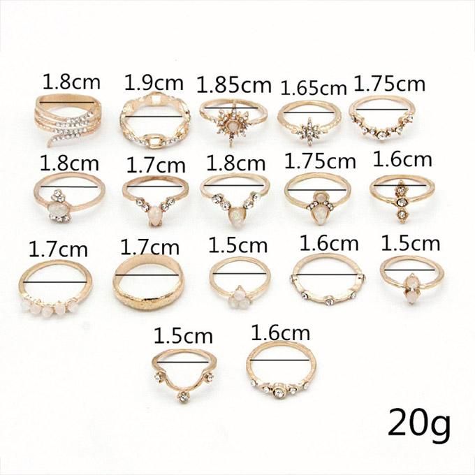 17 In 1 Knuckle Ring Set For Ladies