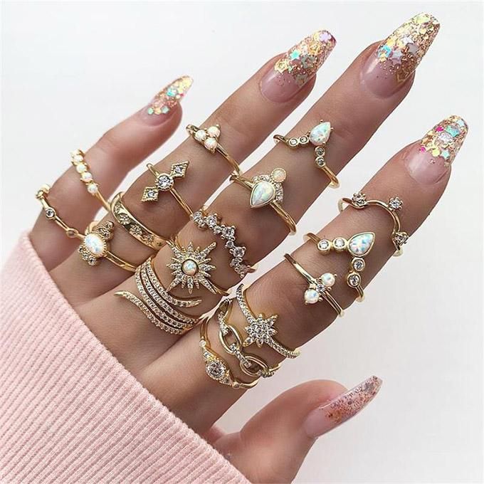 17 In 1 Knuckle Ring Set For Ladies