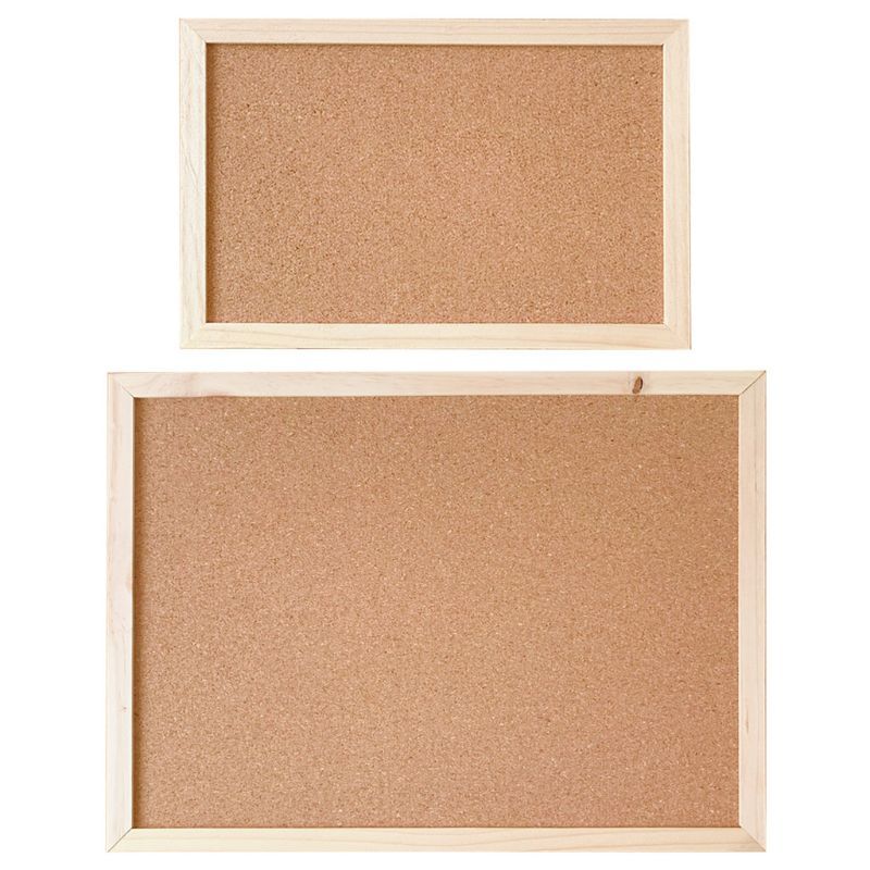 Cork Wood Wall Hanging Message Bulletin Board Fram