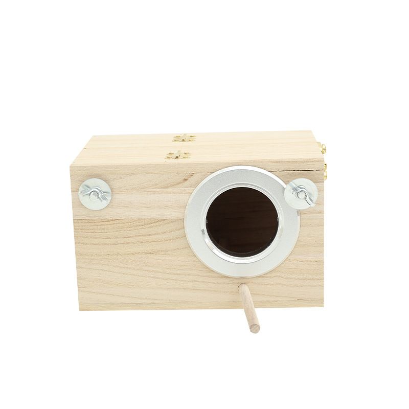 Horizontal Parrot Breeding Box Outdoor Solid Wood Hanging