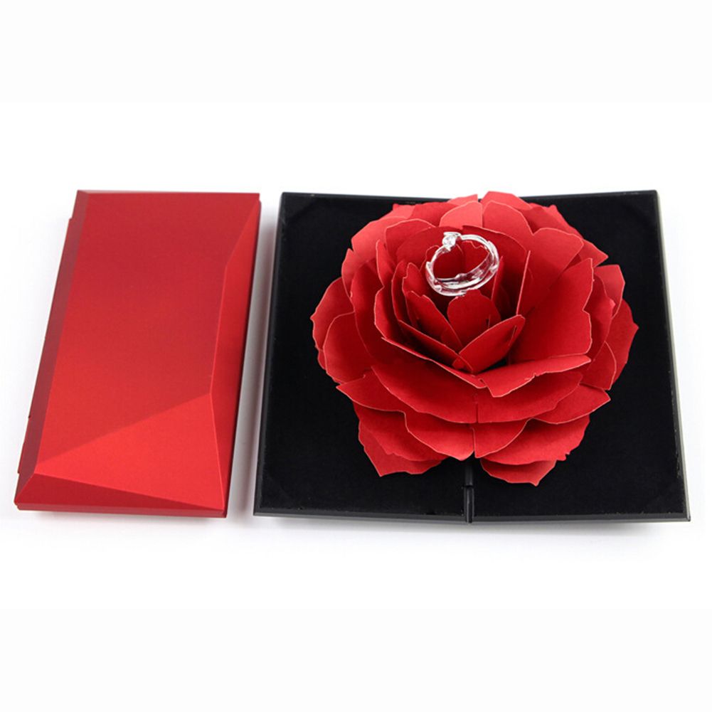 Love Diamond Engagement Ring Silver+ring Box
