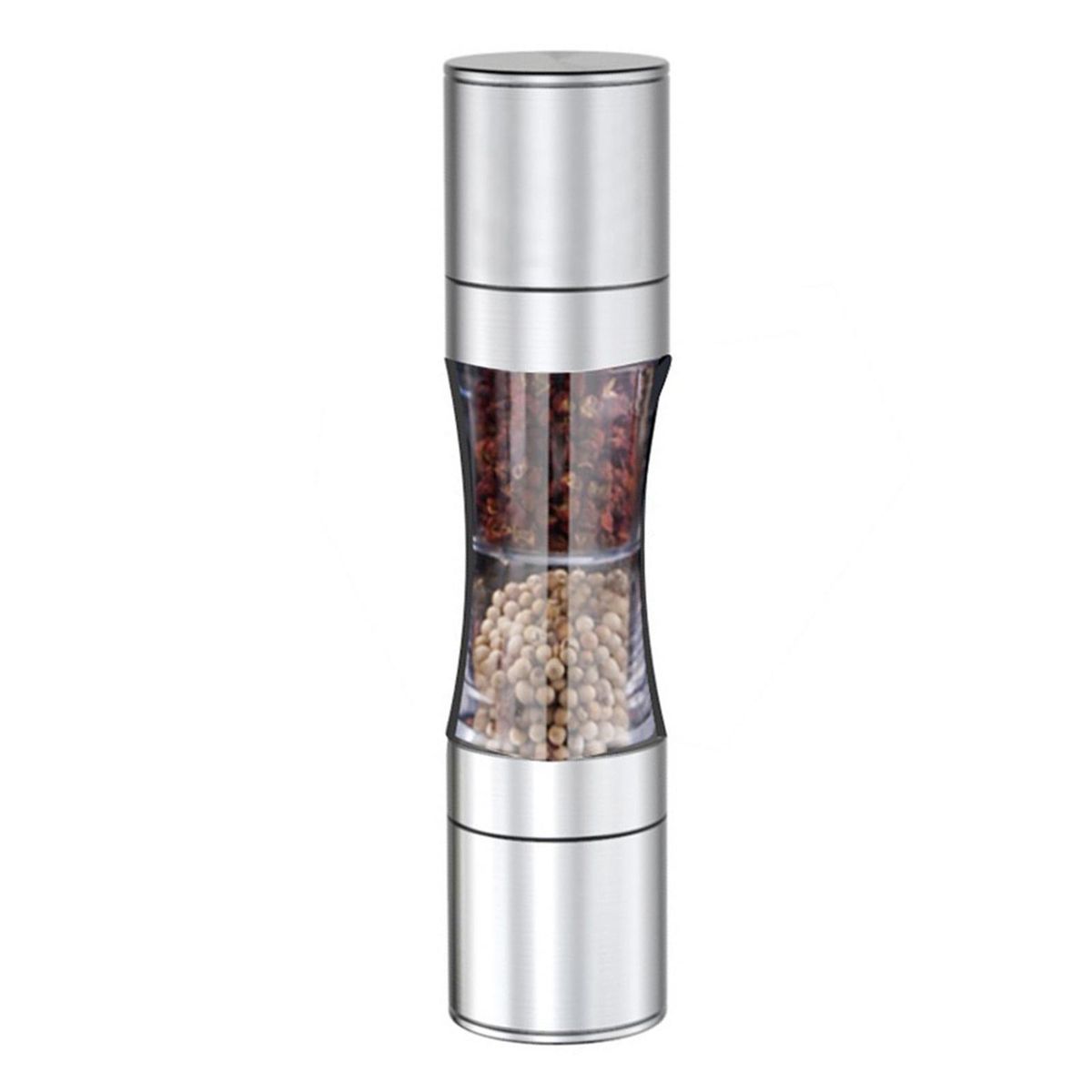 2-in-1 Stainless Steel Salt Pepper Grinder Set for Housewarming