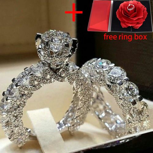 Diamond Wedding Ring Engagement Ring For Women + Ring Box