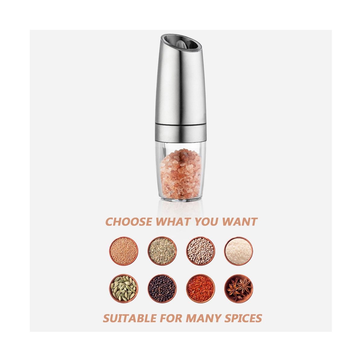 Electric Pepper Grinder Automatic Gravity Induction Salt