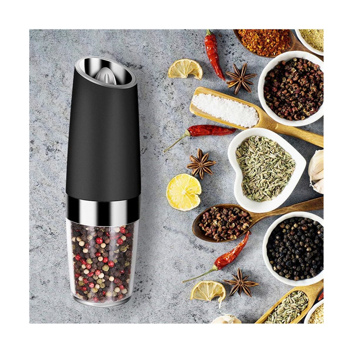 Electric Pepper Grinder Automatic Gravity Induction Salt