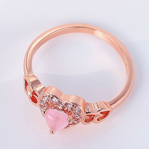 Women's Jewelry Rose Gold Rings Wedding Ring+ Ring Box