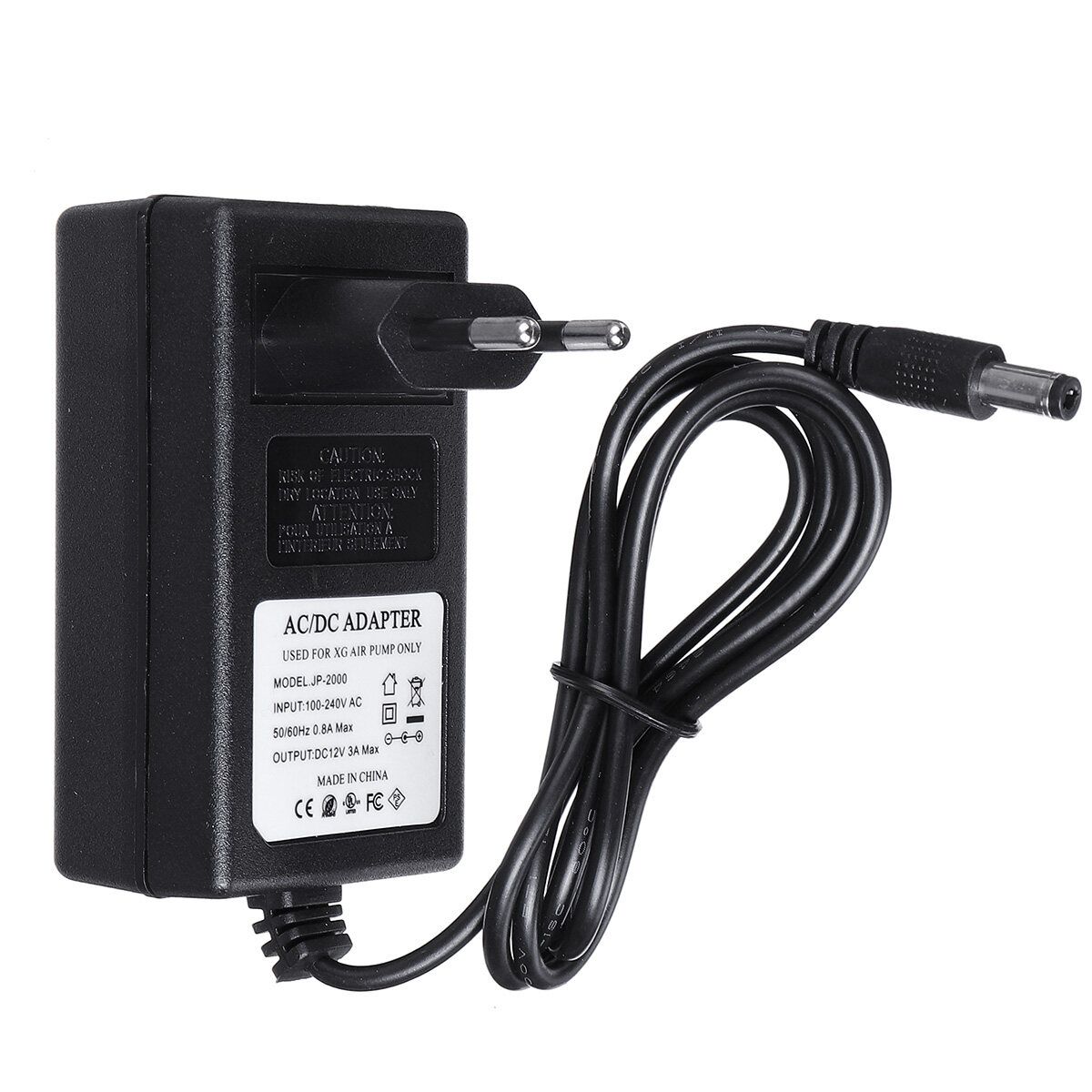 Portable Electric Air Pump Car & Household Air Pump For Air Bed Inflating Black