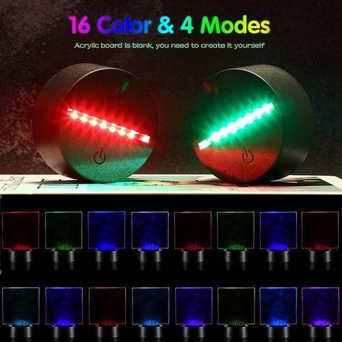 4Pcs LED Light Base With Square Acrylic Panel