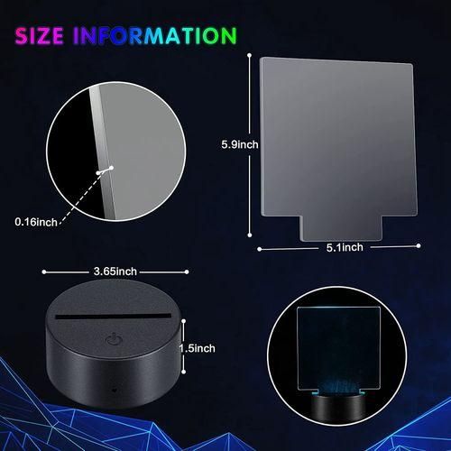 4Pcs LED Light Base With Square Acrylic Panel