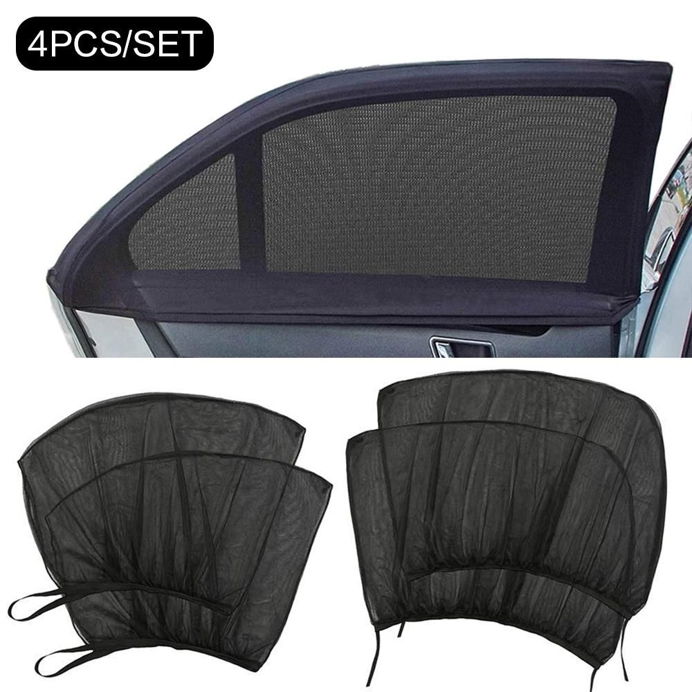 4PCS/SET Car Window Car Window Shades for Front and Back Window  Black