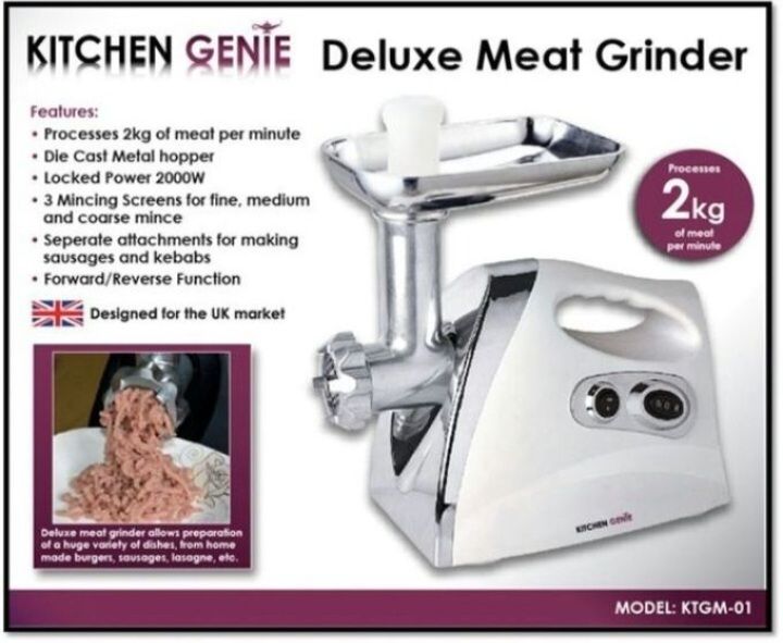 Deluxe Meat Grinder, Mincer & Food Processor - 2000W