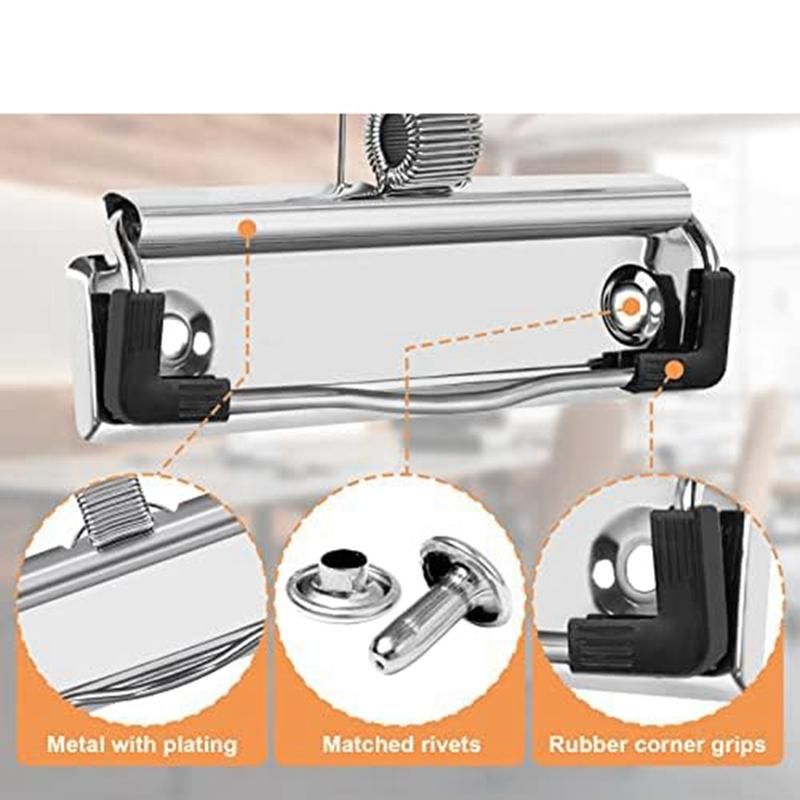 14 Pack Mountable Clipboard Clips with Pen Holder Clipboard Clips Hardware Clipboard Clamp Hardware for Office School