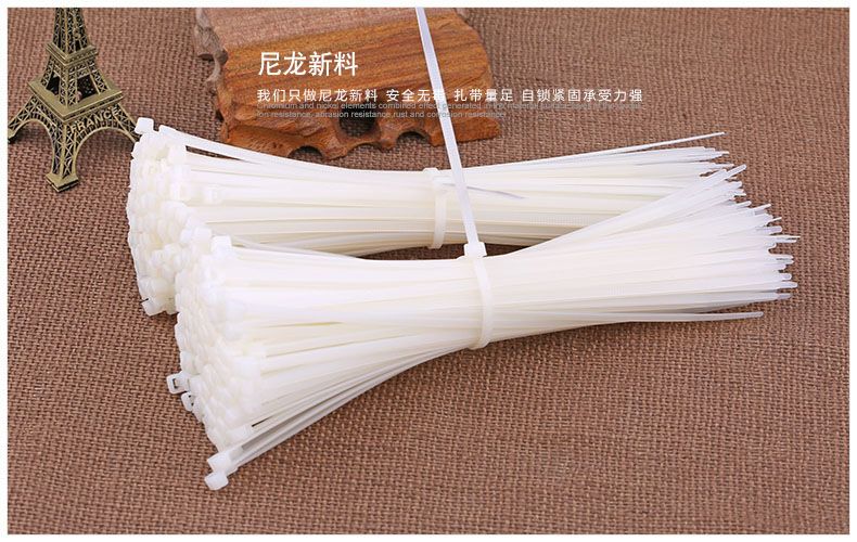 Self-locking Nylon Strap 4*200mm Large Binding Belt Plastic