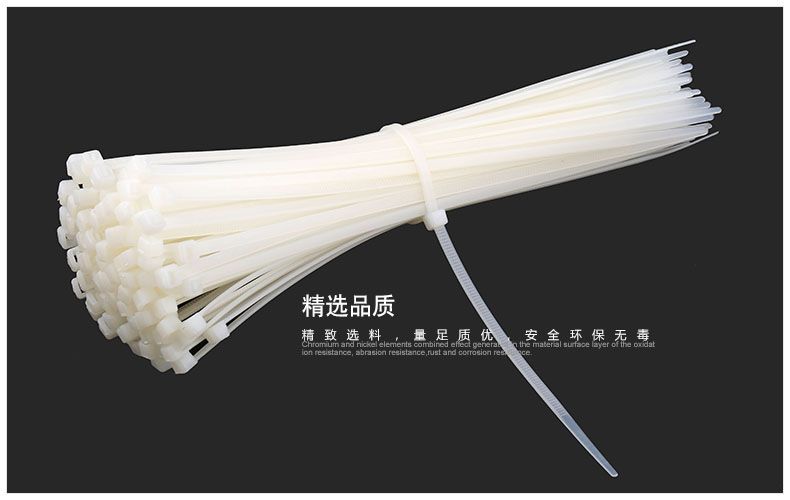 Self-locking Nylon Strap 4*200mm Large Binding Belt Plastic