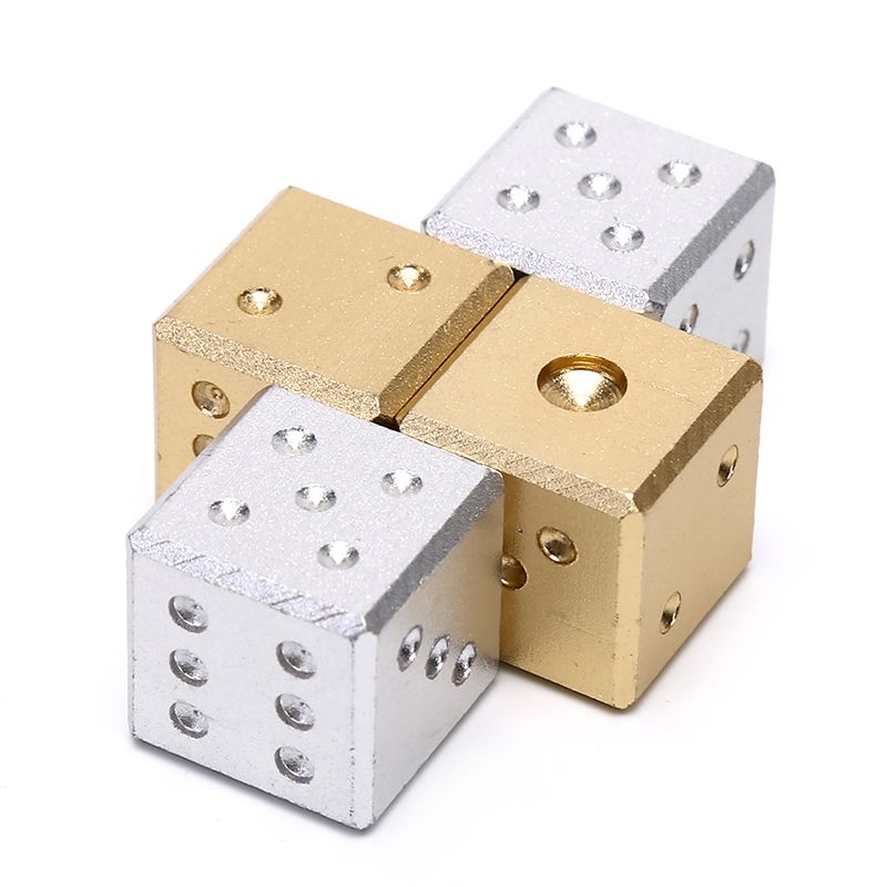 16mm Metal Dice Gold/silver Pure Color Aluminum Club Bar