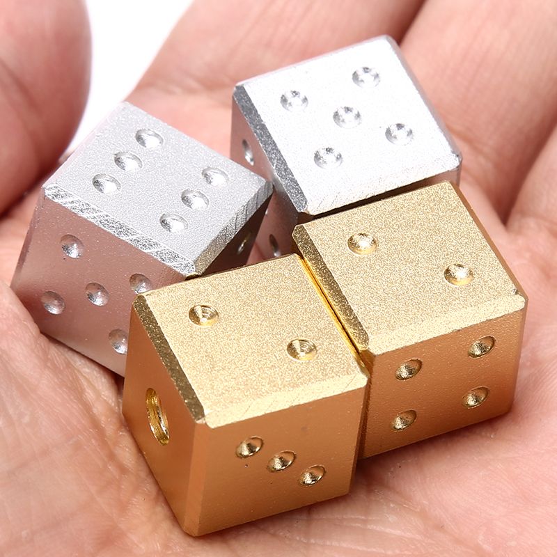 16mm Metal Dice Gold/silver Pure Color Aluminum Club Bar