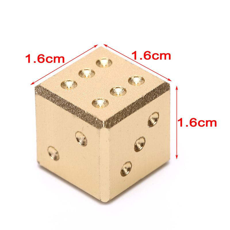 16mm Metal Dice Gold/silver Pure Color Aluminum Club Bar