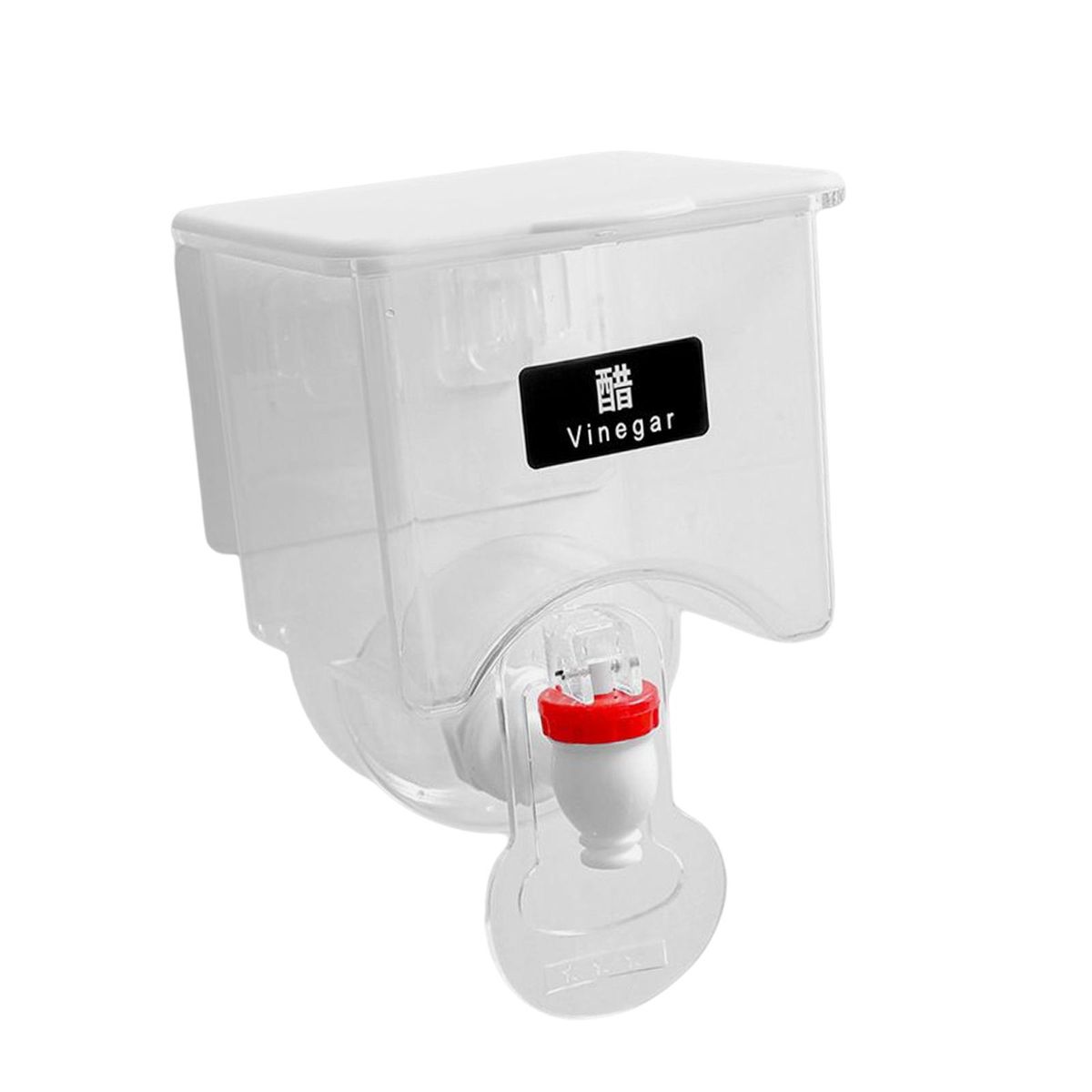 Wall Mounted Oil Dispenser Liquid Seasoning Tank Kitchen Tool White