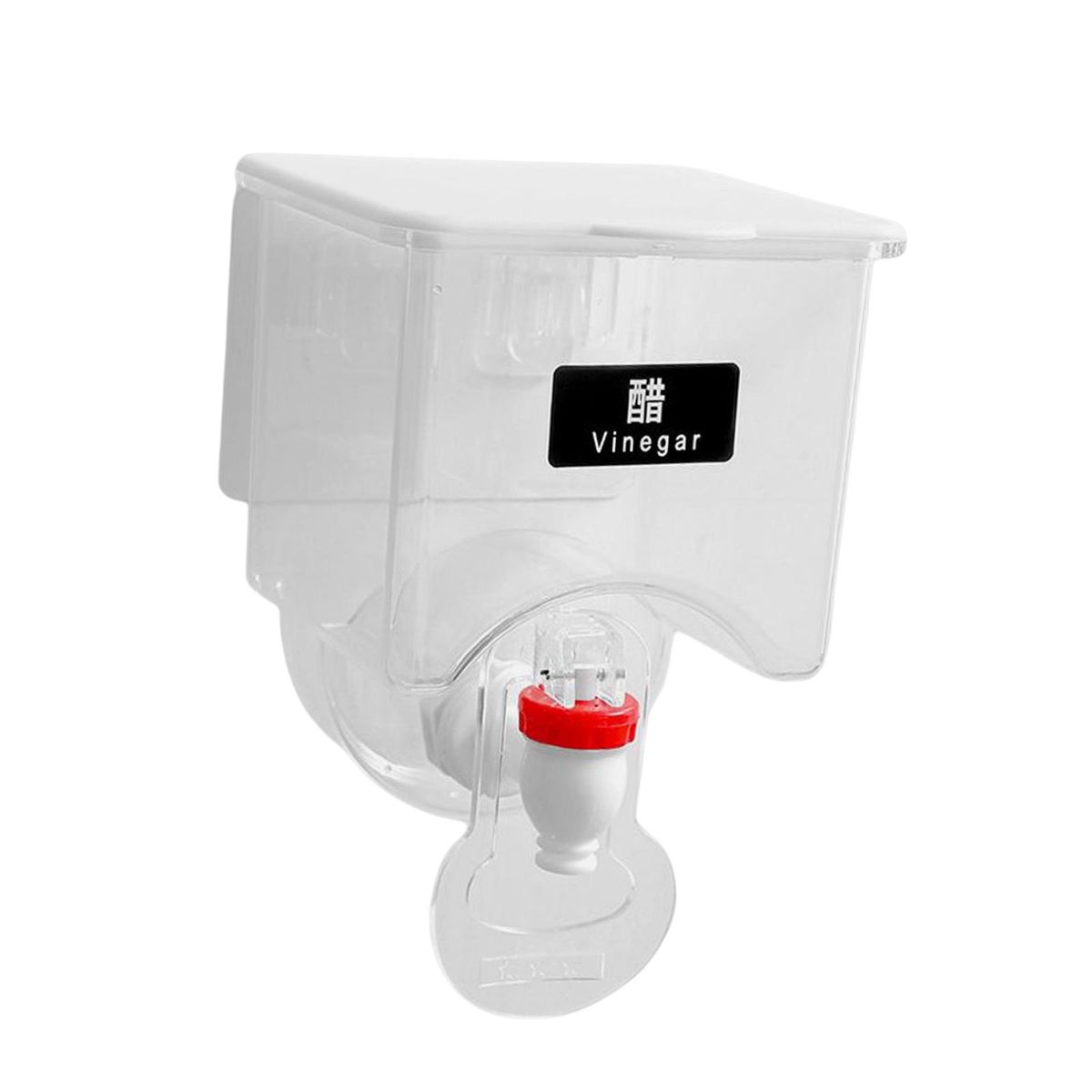 Wall Mounted Oil Dispenser Liquid Seasoning Tank Kitchen Tool White