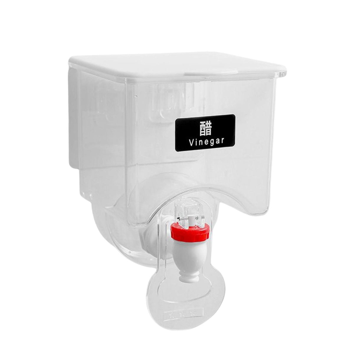 Wall Mounted Oil Dispenser Liquid Seasoning Tank Kitchen Tool White