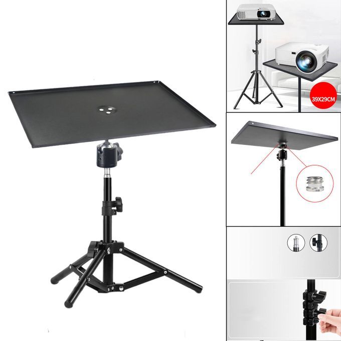 Projector Tripod Stand Foldable Outdoor Indoor 0.6m Holder Tray