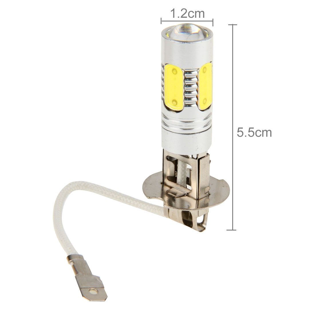 H3 6W White LED Fog Light For Vehicles, DC 12V-24V