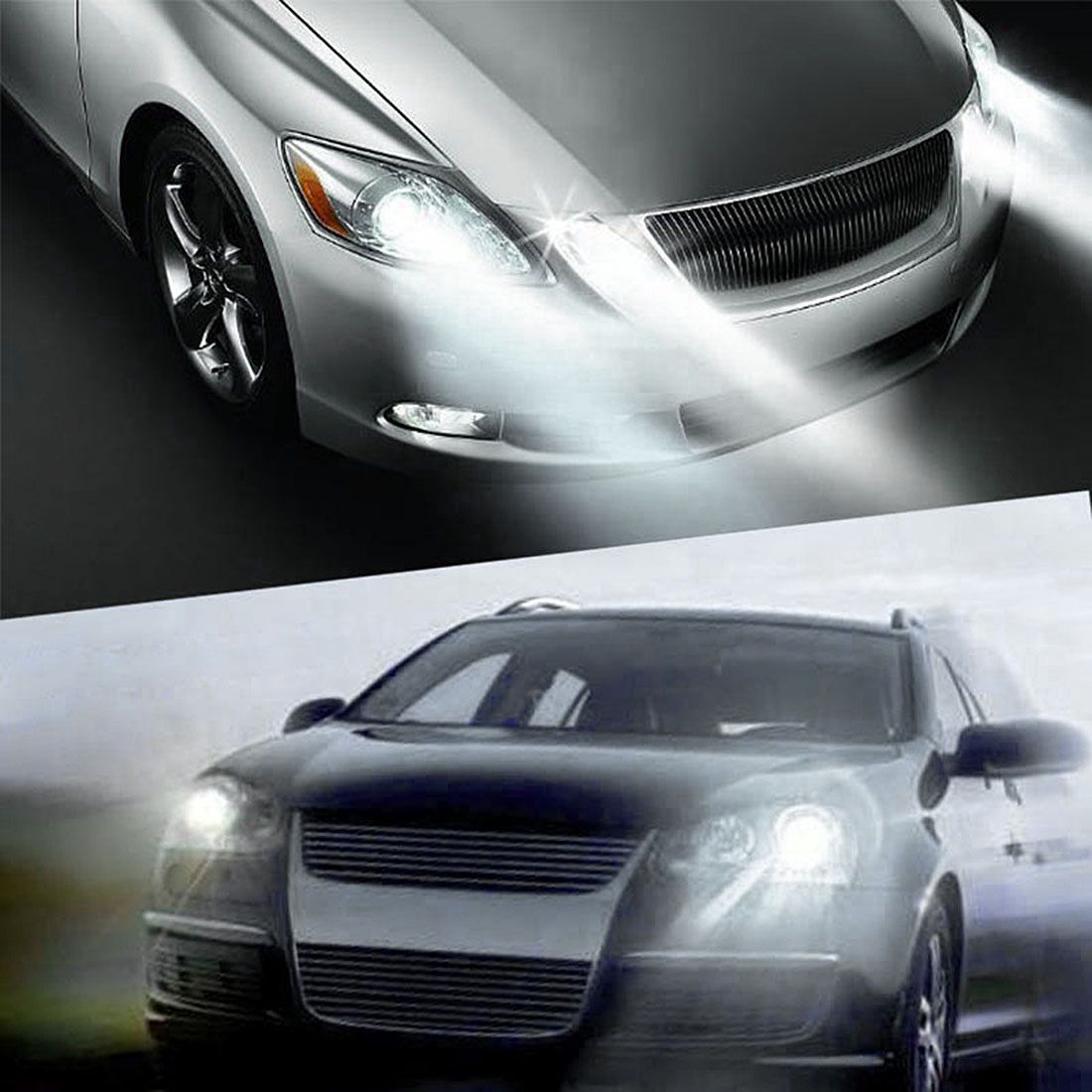 H3 6W White LED Fog Light For Vehicles, DC 12V-24V