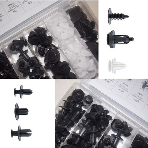100pcs Car Fastener Mixed Auto Fixing Clip Car Restraint Body Rivet Bumper Holder Fixing Clips